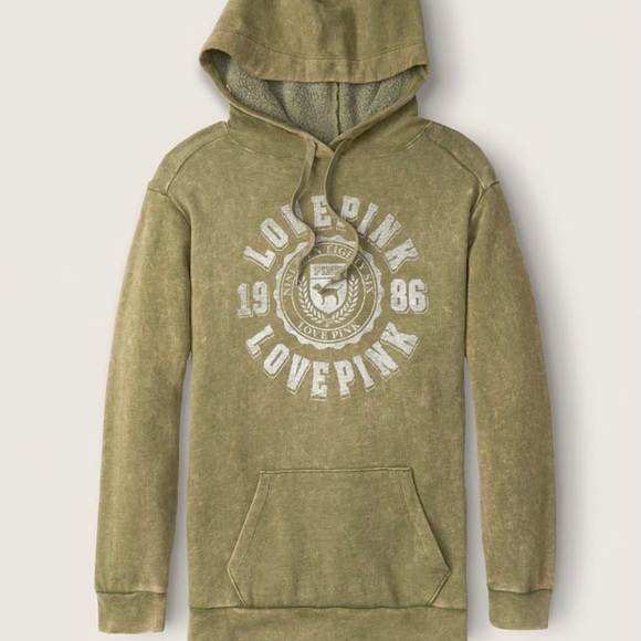 Vintage Green Victoria Secret PINK Pullover Outfit - Picture 2 of 9